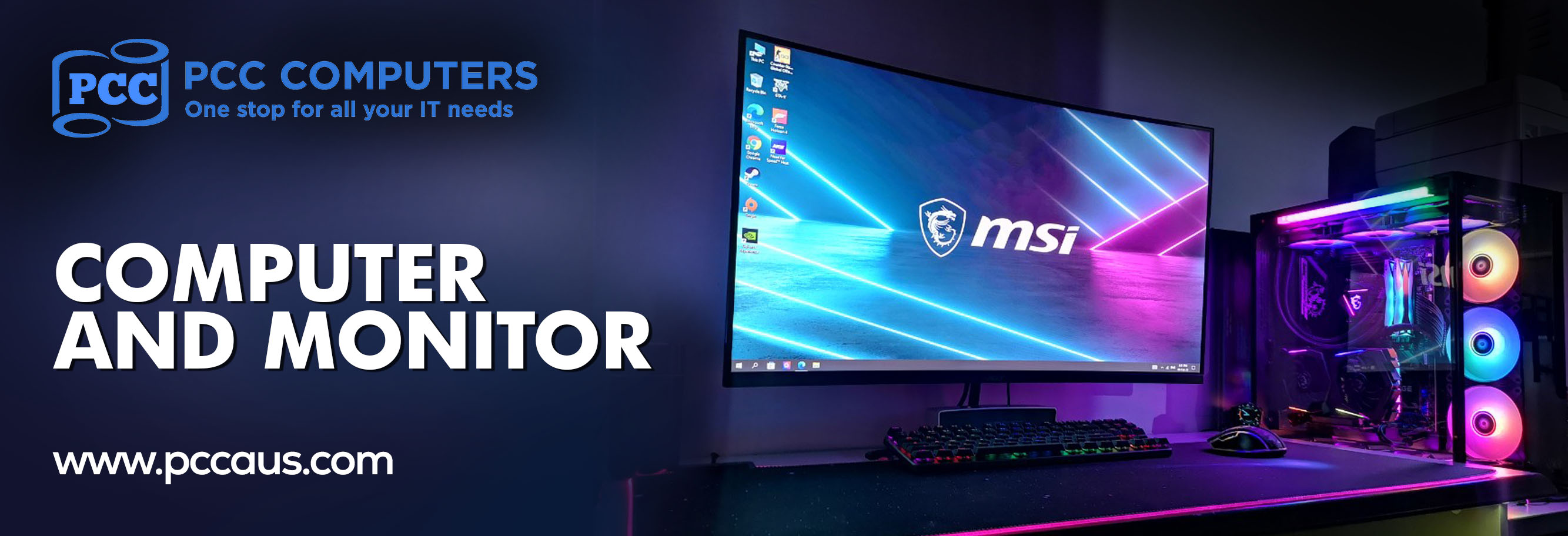 computer and monitor