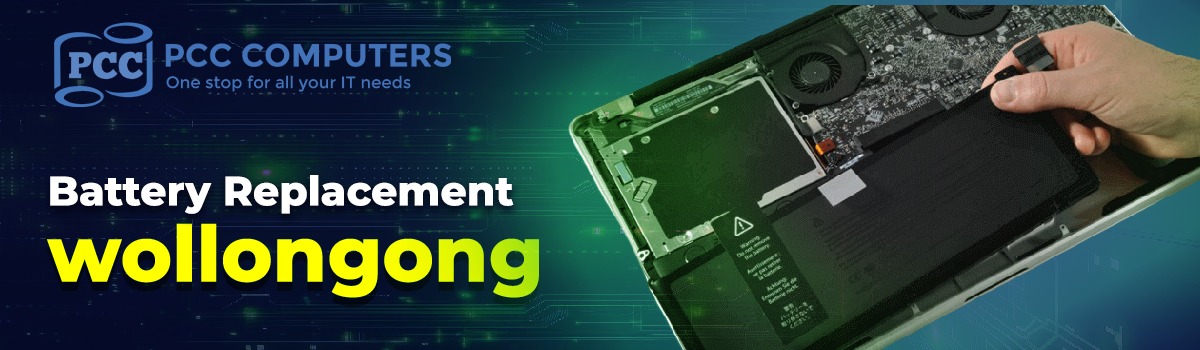 MacBook battery replacement Wollongong by PCC Computers technician