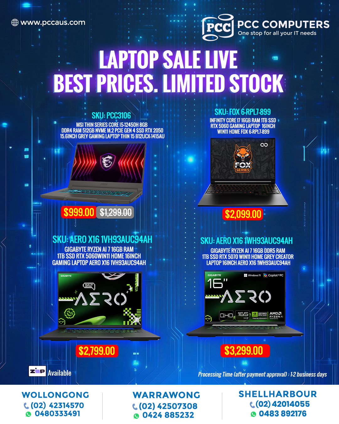PCC Computers laptop sale April 2026 – best prices limited stock