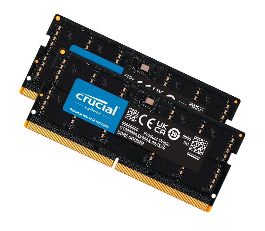Crucial 64gb (2x32gb) | 5600 | cl46 | so-dimm | ram pomnilnik 1 Crucial 64gb ddr5 5600mhz sodimm notebook ct2k32g56c46s5 memory - pcc computers komponentko