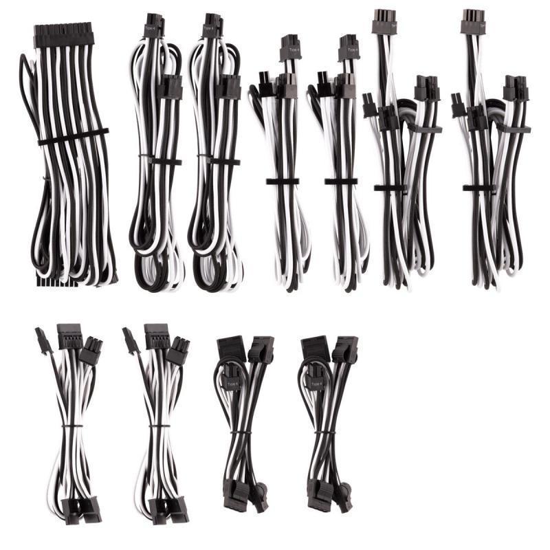 Corsair Premium Sleeved PSU Cables Pro Kit CP8920227 White/Black PCC