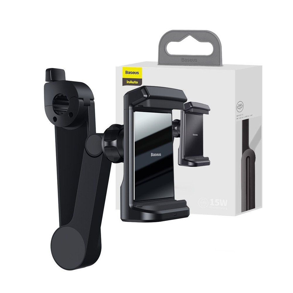 Baseus Energy Storage Backseat Holder Wireless Charger Black WXHZ01