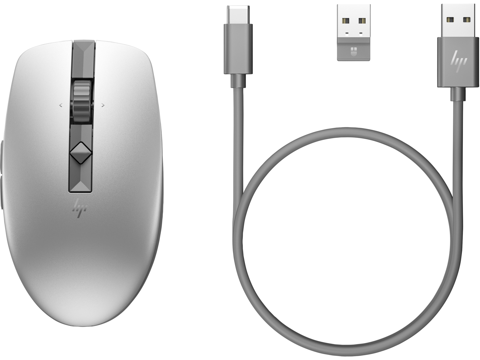 HP 710 Rechargeable Silent Bluetooth Mouse Silver 6E6F1AA PCC COMPUTERS