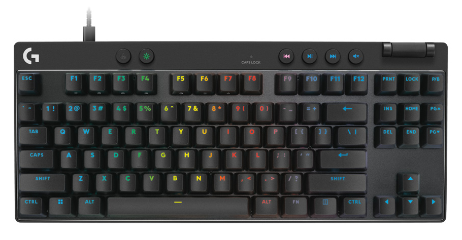 Logitech 920-013234 PRO X TKL RAPID RGB Black Mechanical Gaming