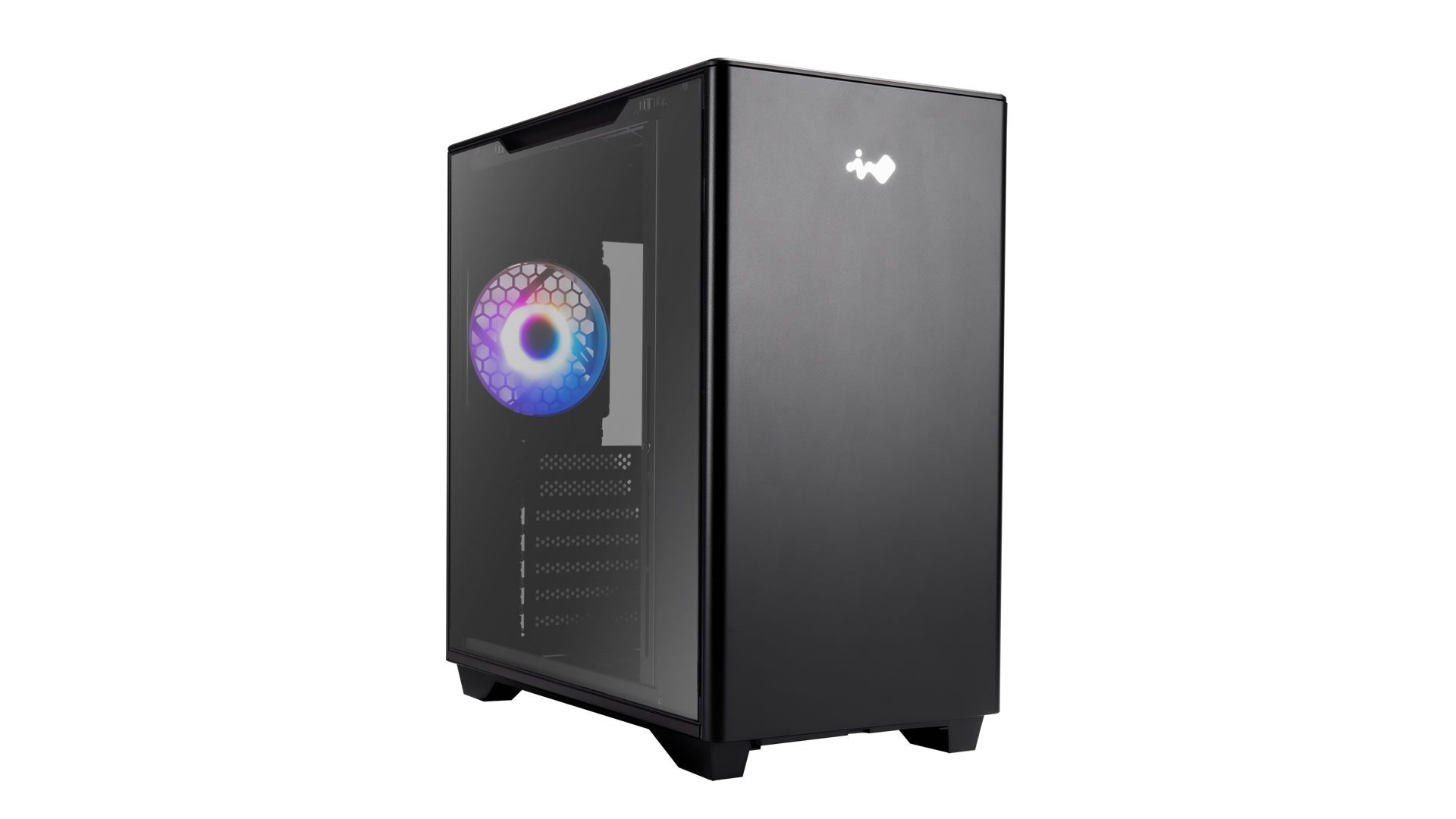 INWIN A5 BLACK TG MID TOWER ATX CASE IW-CS-A5BLK-1AM120S - PCC COMPUTERS