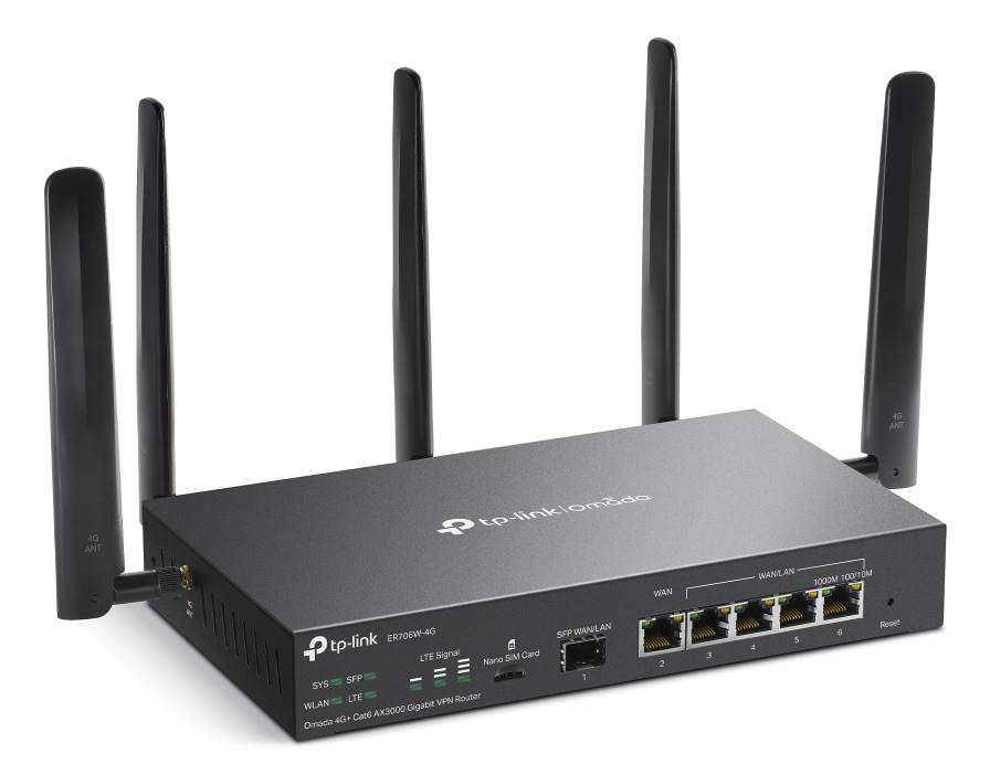 PCC Computers Australia | TP-Link Omada 4G+ WiFi 6 VPN ER706W-4G Router